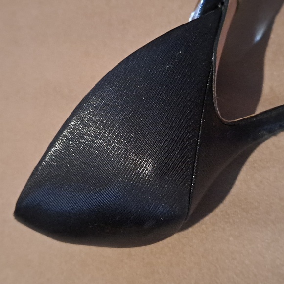 ♻️DONATED♻️ Badgley Mischka Open-Toe Heels, Bow Embellishments, Black, Size 6 - Picture 9 of 9